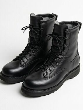 Belleville Mens 10.5 Black Leather GoreTex Zip Distressed Grunge Combat Boots